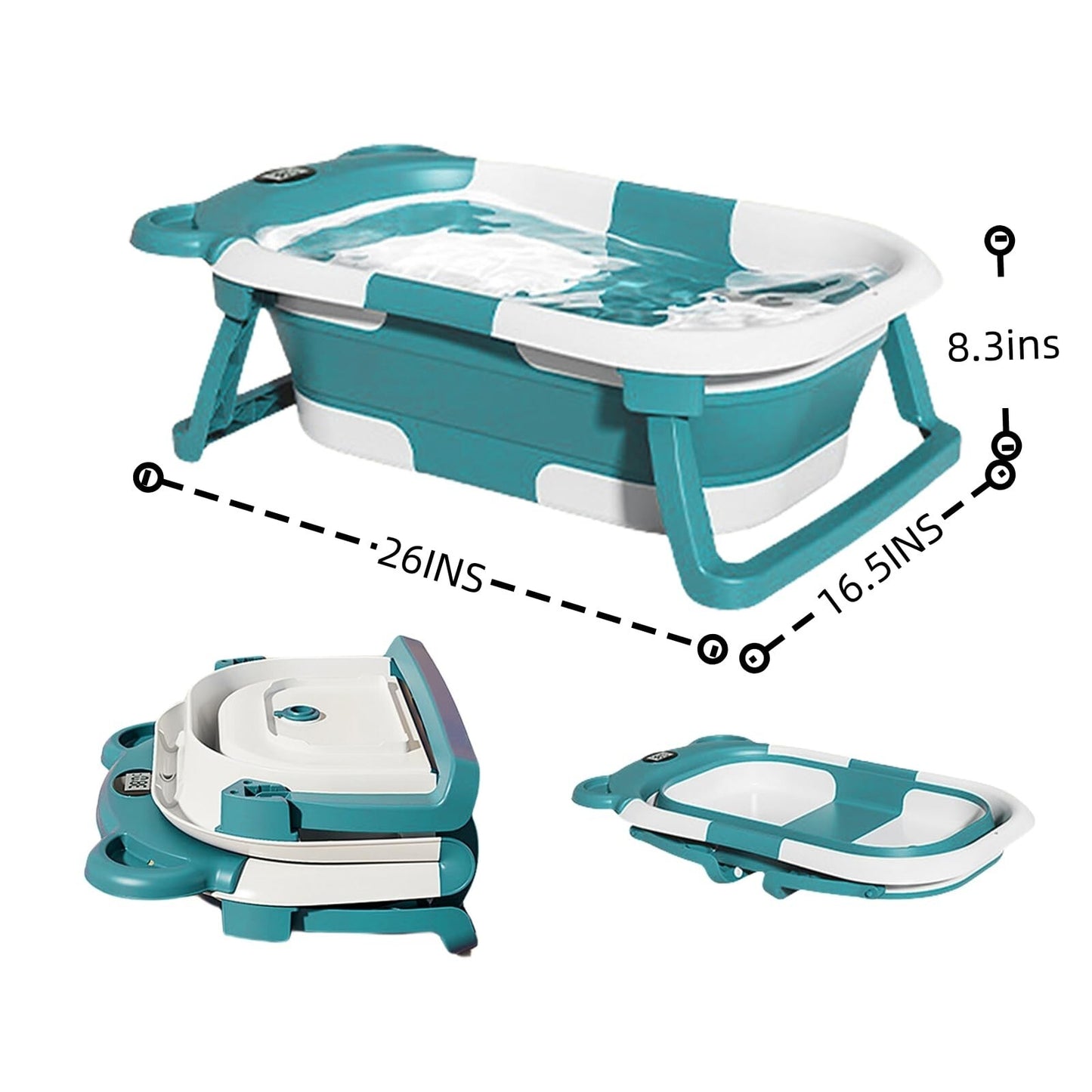 Foldable Dog Pet Bathtub.26.3X1